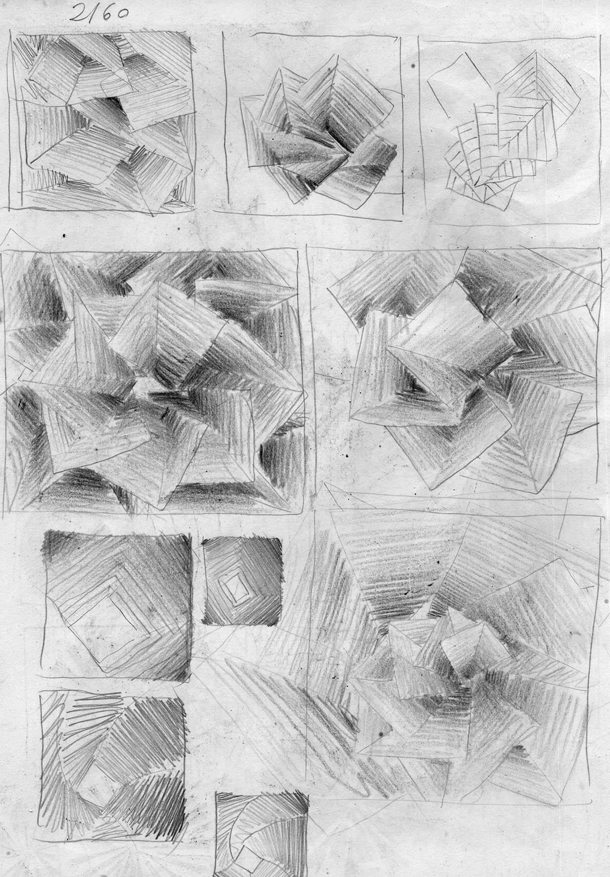 22 Progetto 22, Pencil on paper