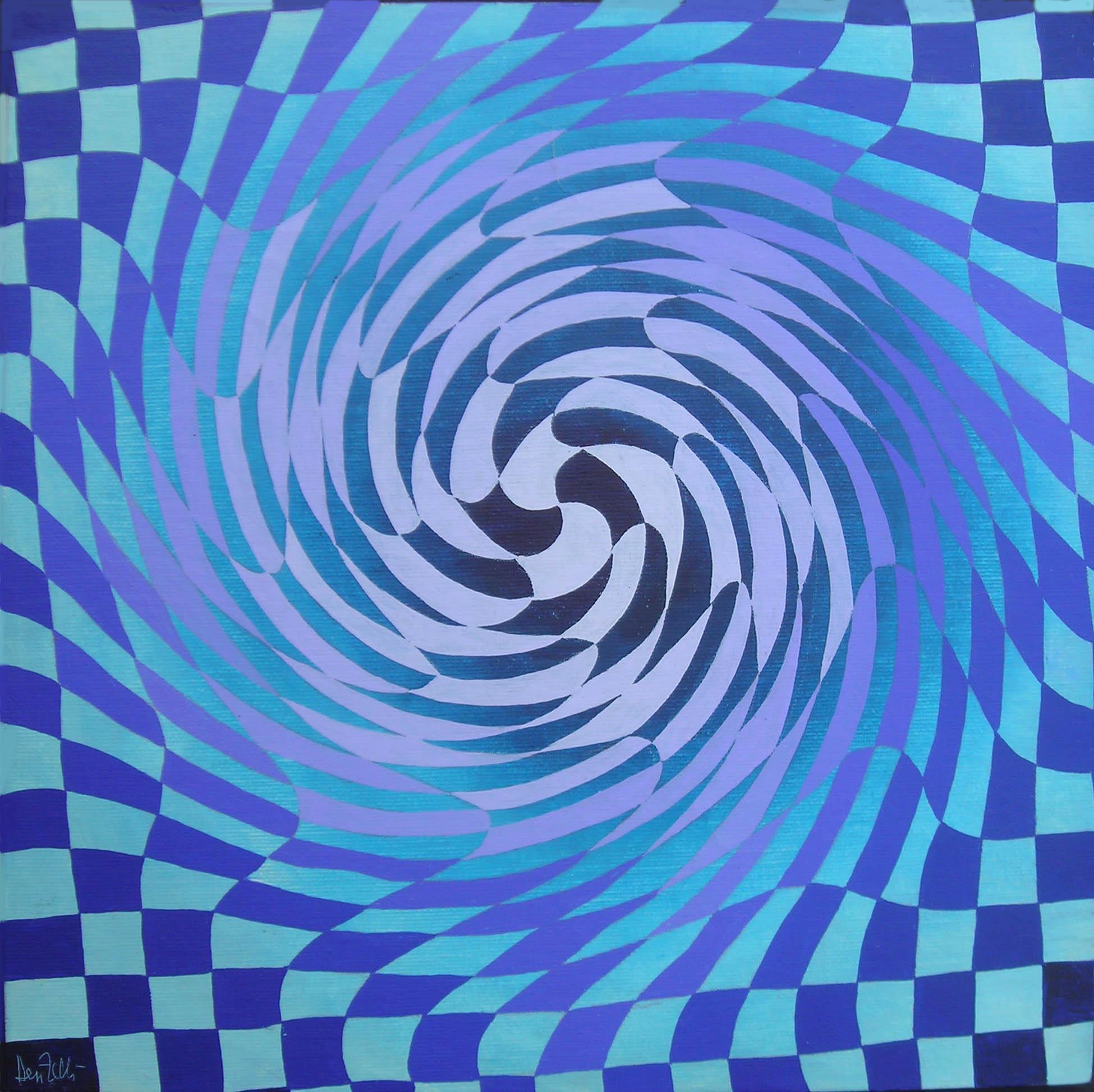 27 Moto vorticoso, Oil on canvas, cm 30x30